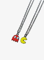 Pac-Man Ghost & Pac-Man Glow-In-The-Dark Best Friend Necklace Set