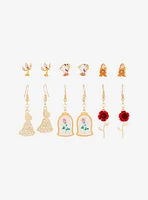 Disney Beauty And The Beast Characters Earring Set