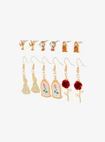 Disney Beauty And The Beast Characters Earring Set