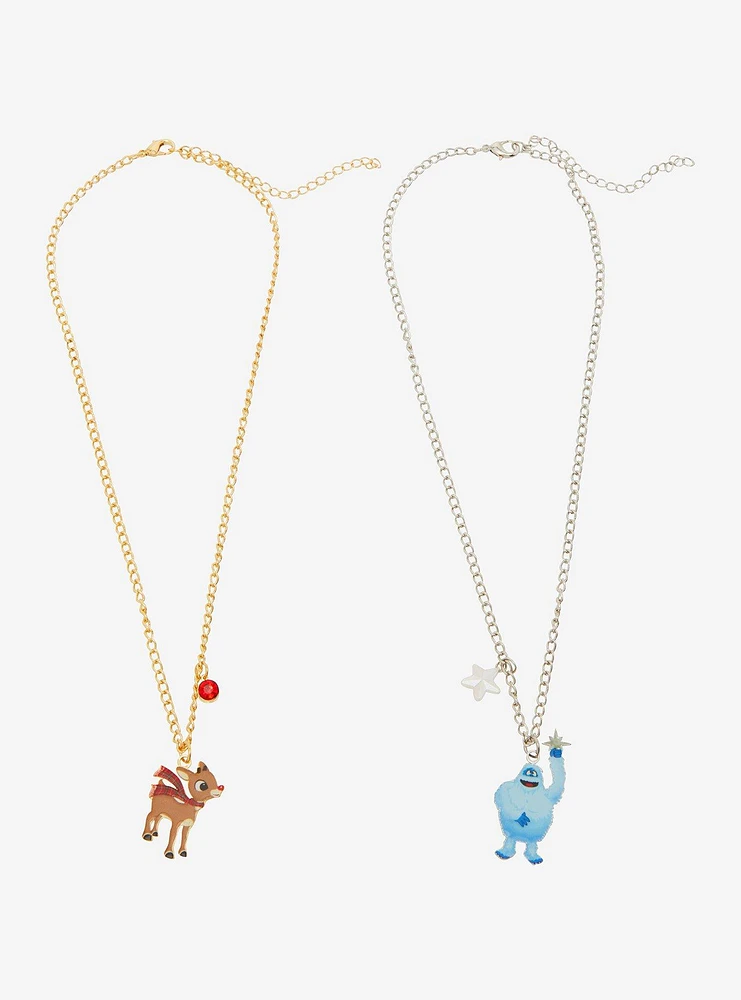 Rudolph The Red-Nosed Reindeer Rudolph & Bumble Best Friend Necklace Set