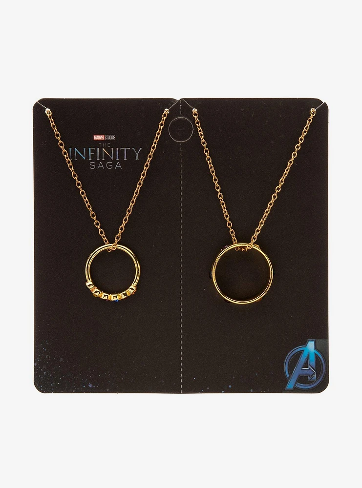 Marvel The Infinity Saga Infinity Stone Ring Best Friend Necklace Set