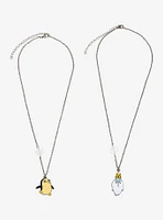 Adventure Time Ice King & Gunter Best Friend Necklace Set