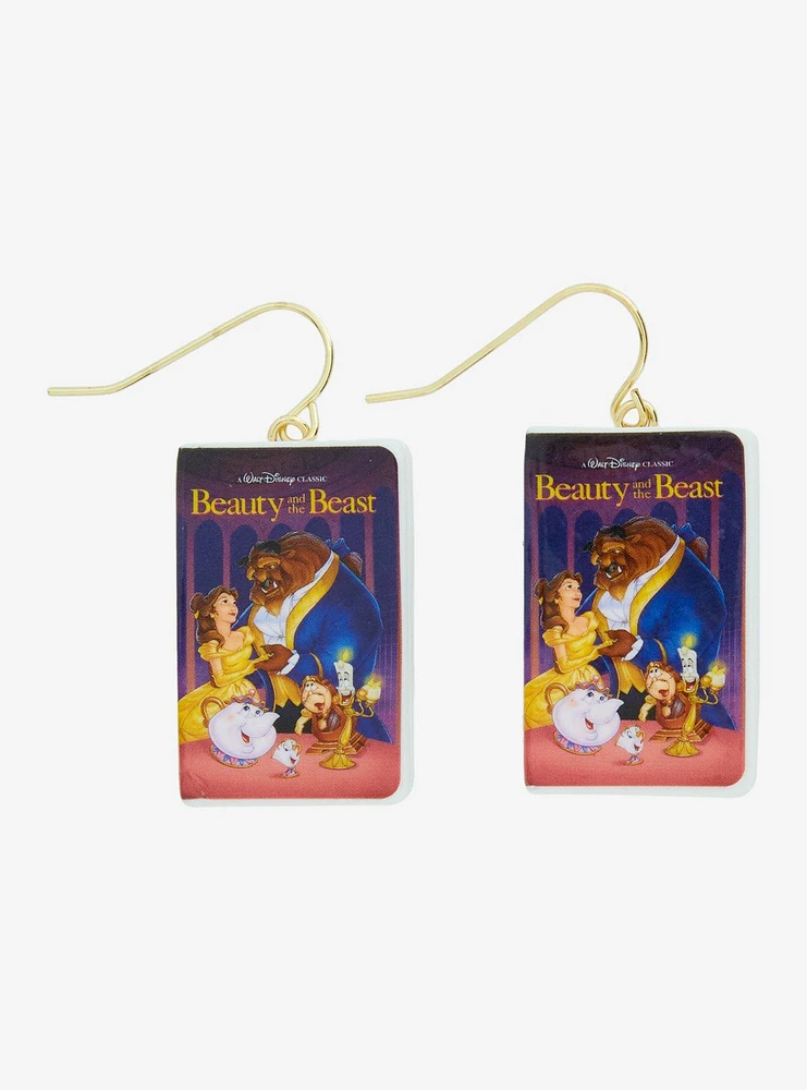 Disney Beauty And The Beast VHS Drop Earrings