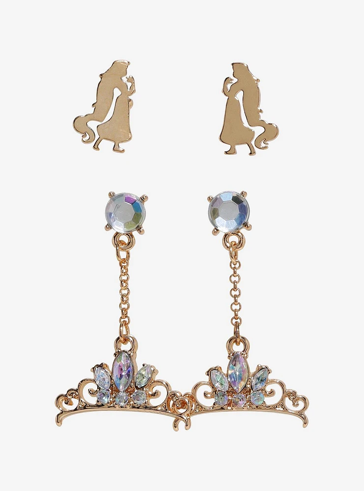 Disney Princess Rapunzel Crown Earring Set