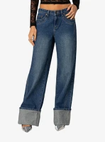 Edikted Vesper Cuffed Low Rise Jeans