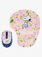 Peanuts Snoopy & Woodstock Blessed Floral Mouse and Mousepad