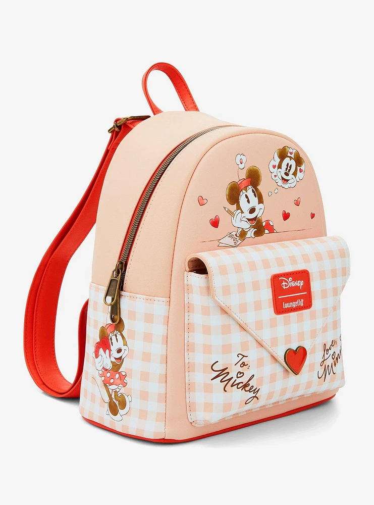 Loungefly Disney Minnie Mouse Loves Mickey Mouse Letter Mini Backpack