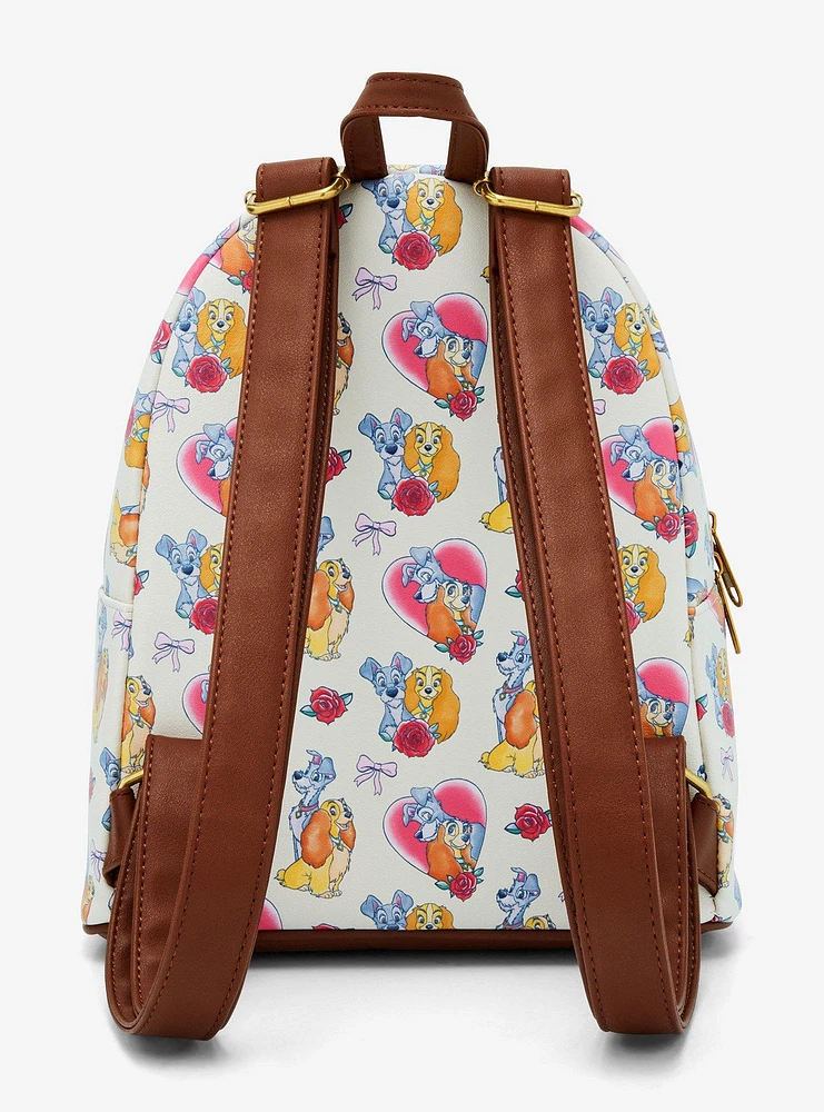 Loungefly Disney Lady And The Tramp Hearts & Roses Mini Backpack