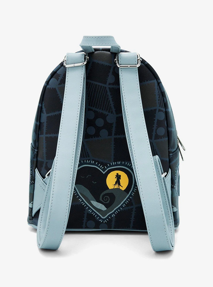 Loungefly The Nightmare Before Christmas Jack & Sally Split Heart Mini Backpack