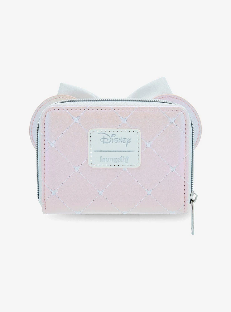 Loungefly Disney Minnie Mouse Pink Pearl Mini Zipper Wallet