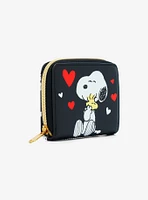 Loungefly Peanuts Snoopy Woodstock Hearts Mini Zipper Wallet