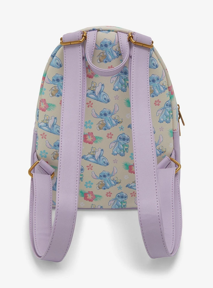 Loungefly Disney Stitch & Ducks Beach Mini Backpack