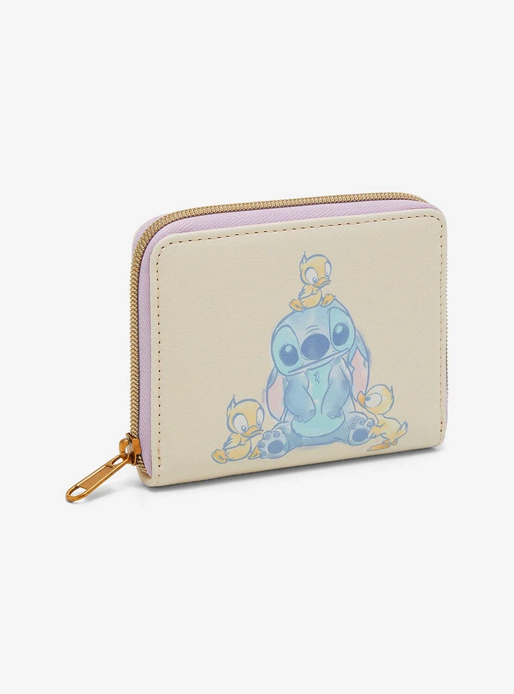 Loungefly Disney Stitch & Ducks Pastel Mini Zipper Wallet