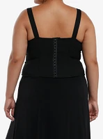 Social Collision Black Lace-Up Girls Corset Top Plus