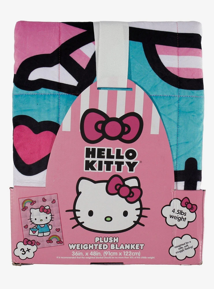 Hello Kitty Hearts & Rainbows Weighted Blanket