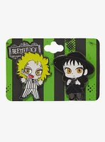 Beetlejuice Chibi Lydia & Beetlejuice Enamel Pin Set