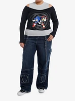 Sonic The Hedgehog & Shadow Girls Twofer Long-Sleeve Top Plus