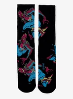 Marvel Spider-Man: Across the Spider-Verse Spider-Punk Allover Print Crew Socks - BoxLunch Exclusive