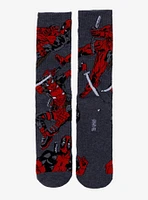 Marvel Deadpool Allover Print Crew Socks - BoxLunch Exclusive