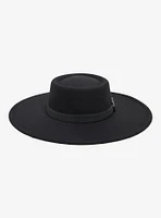 Black Western Buckle Wide Brim Hat