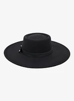 Black Western Buckle Wide Brim Hat