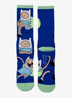 Adventure Time Finn Allover Print Crew Socks - BoxLunch Exclusive