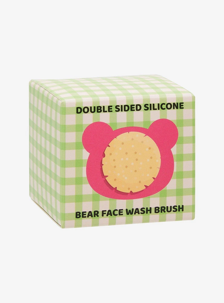 Pink Bear Double-Sided Face Wash Brush