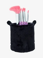 Kuromi Fuzzy Makeup Brush Holder & Brush Set