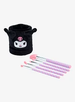 Kuromi Fuzzy Makeup Brush Holder & Brush Set