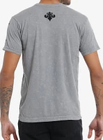 Affliction Tribal Skull Trio Grey Wash T-Shirt