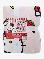 Sanrio Hello Kitty Red Fruit Throw and Pillow Set