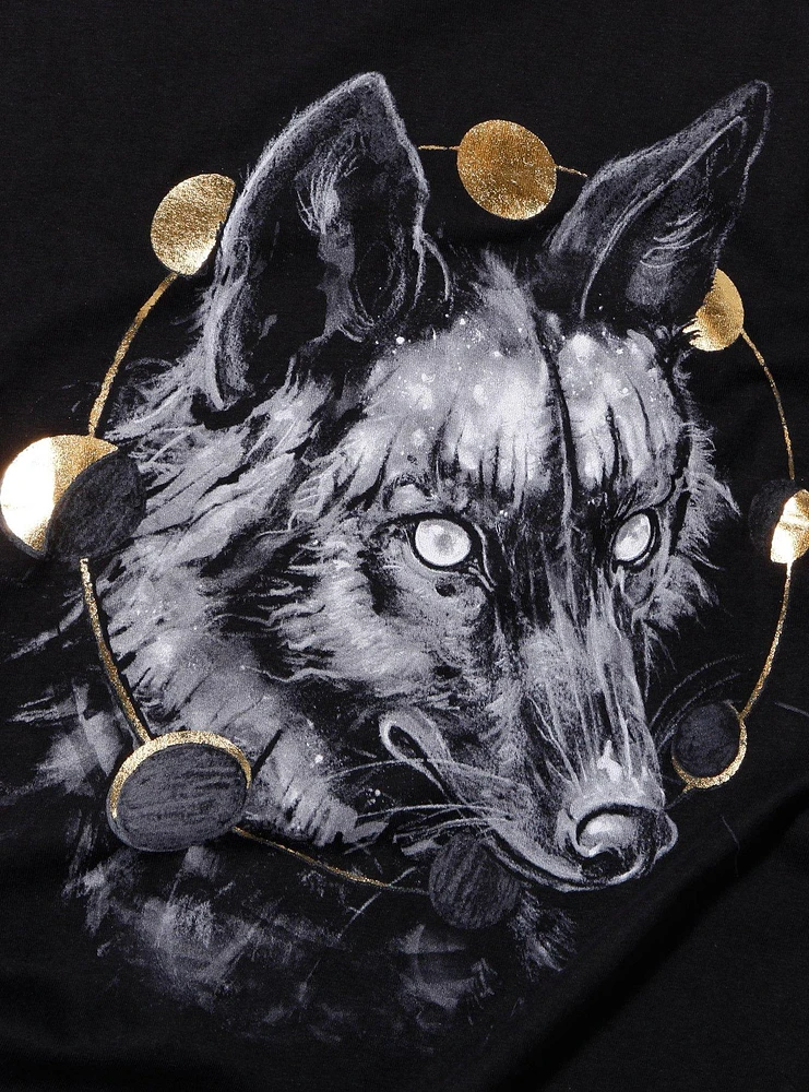 Wolf Moon Phase T-Shirt By Brian Serway