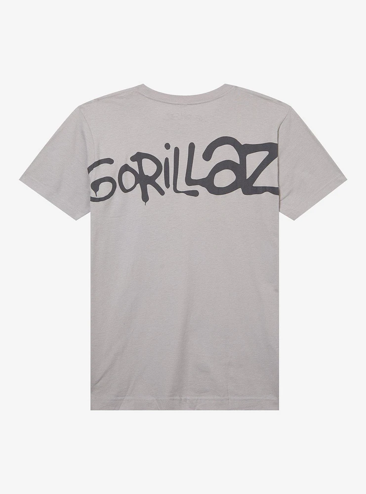 Gorillaz Group Standing Boyfriend Fit Girls T-Shirt