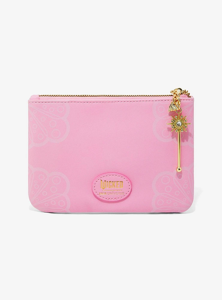 Her Universe Wicked Glinda Pink Butterfly Zipper Wallet