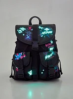 Arcane Graffiti Glow-In-The-Dark Slouch Mini Backpack