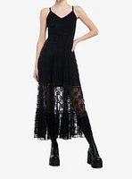 Cosmic Aura Floral Lace Tiered Cami Dress