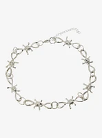 Social Collision Barbed Wire Chain Necklace