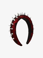 Social Collision Red & Black Lace Spike Headband