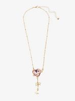 Sweet Society Pink Gem Planet Orbit Necklace