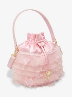 Her Universe Wicked Glinda Pink Butterfly Ruffle Crossbody Bag