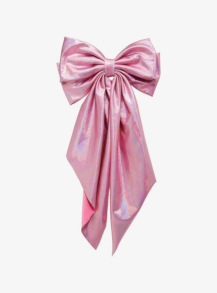 Sweet Society Iridescent Pink Hair Bow