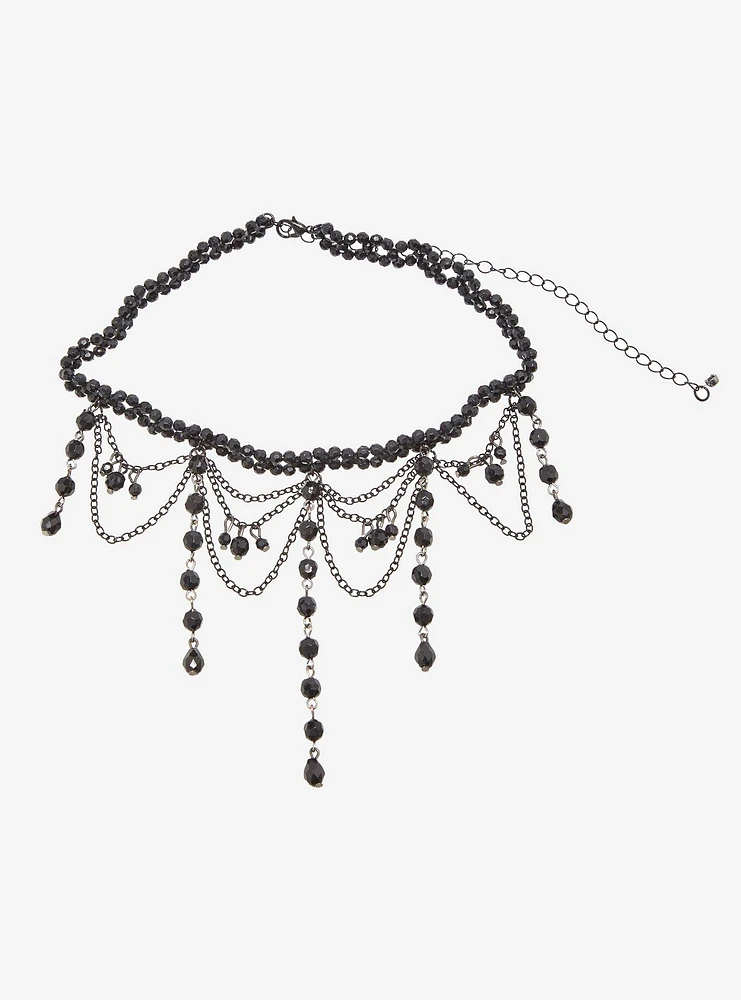 Cosmic Aura Drop Chains Bead Choker