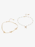 Sweet Society Bow Pearl Choker Set