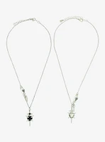 Social Collision Dagger Heart Best Friend Necklace Set