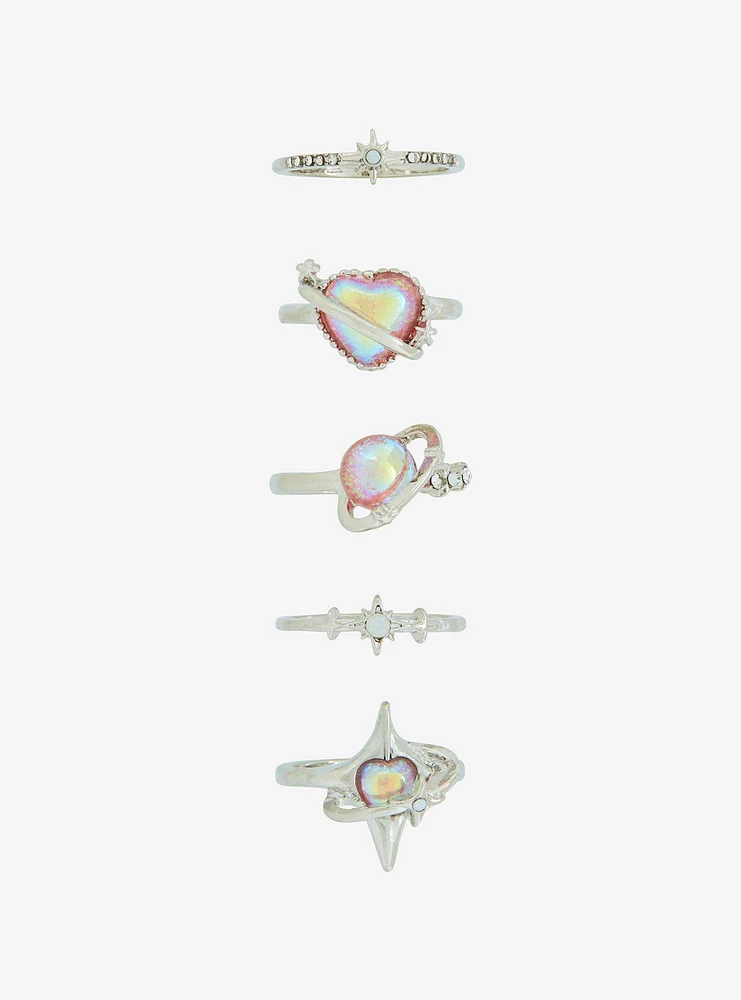 Cosmic Aura Star Planet Ring Set