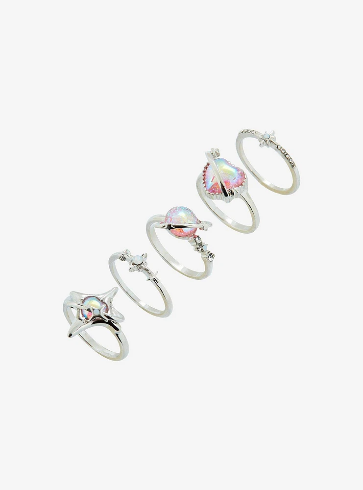 Cosmic Aura Star Planet Ring Set