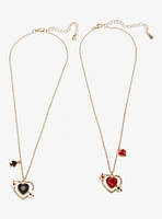 Thorn & Fable Card Suit Heart Best Friend Necklace Set