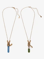 Thorn & Fable Rabbit Bottle Best Friend Necklace Set