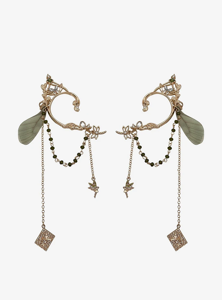 Thorn & Fable Fairy Wing Floral Ear Cuffs