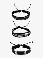 Skull & Sword Cord Bracelet Set